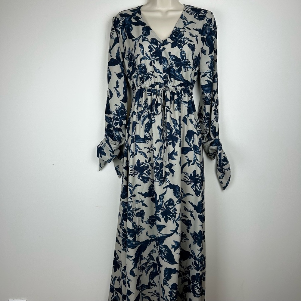 Kate & Mallory Abstract Floral Maxi Dress XS Bohemian ResortWear Wedding Guest - Picture 3 of 12